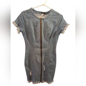 Venus Denim Extensible Zip-Up Dress